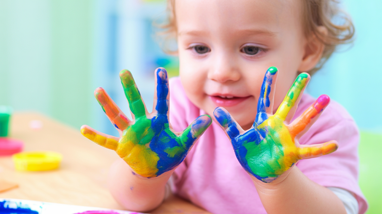 Descoperă lumea prin atingere: Pictura cu degețelele pentru dezvoltarea creativității și simțurilor