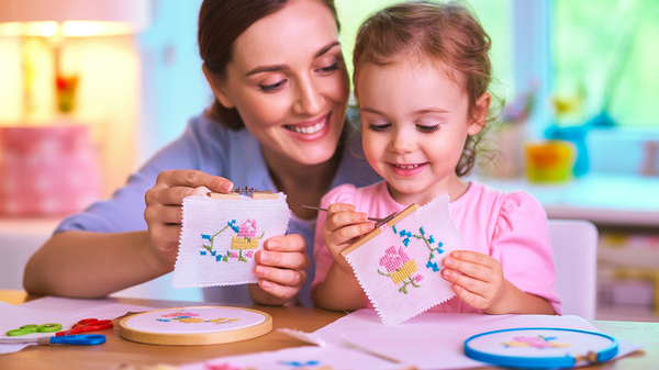 Descoperă magia iiei: Broderii simple în punctul în cruce pentru copii și părinți